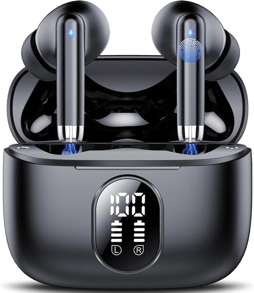 Wireless Earbuds, Bluetooth 5.4 Headphones HiFi Stereo with 4 ENC Mic, 40H Mini Ear Buds in-Ear Noise Cancelling Earbuds, Ultra Light Sport Earphones