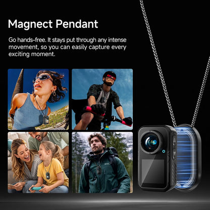 Mini Action Camera 4K | 128G Thumb Sports Camera with EIS Stabilization, Wearable POV Chest Camera, Waterproof for Running, Cycling, Swimming, Hiking, Outdoor Adventures