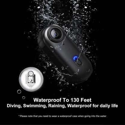 4K Thumb Action Camera | 128G Sports Camera for POV Photoshooting: Waterproof Sports Camera The Size of a Thumb Suitable for Running Cycling Swimming Hiking Adventure Etc (Black)